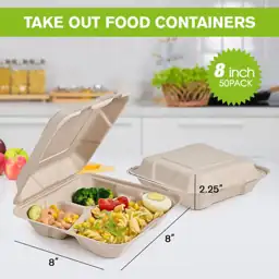 50 Pack Compostable Take Out… — Photo 2