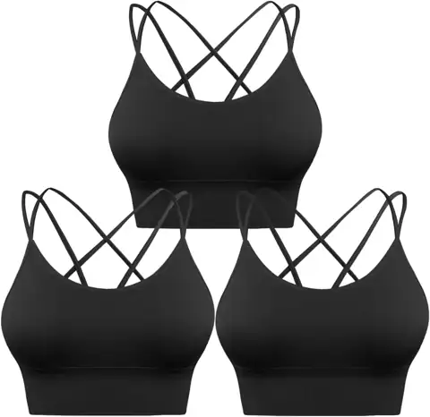 Sykooria 3-Pack Strappy Sports Bra… — Photo 1
