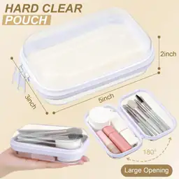 3 Pcs Clear Hard Zipper… — Photo 2