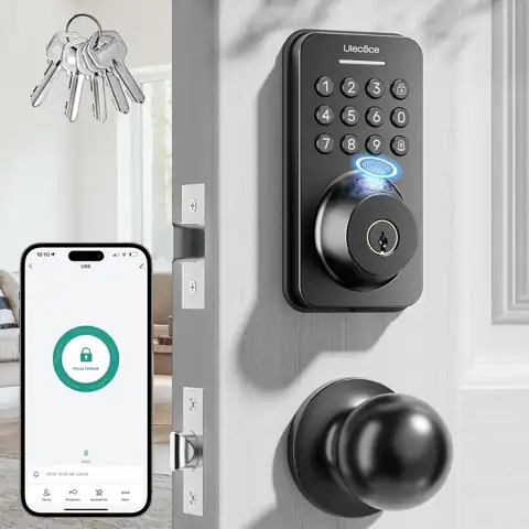 U68 Fingerprint Keypad Deadbolt with… — Photo 1