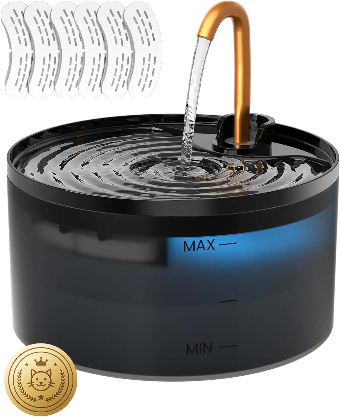 Cat Water Fountain with 6-Pack… — Photo 1