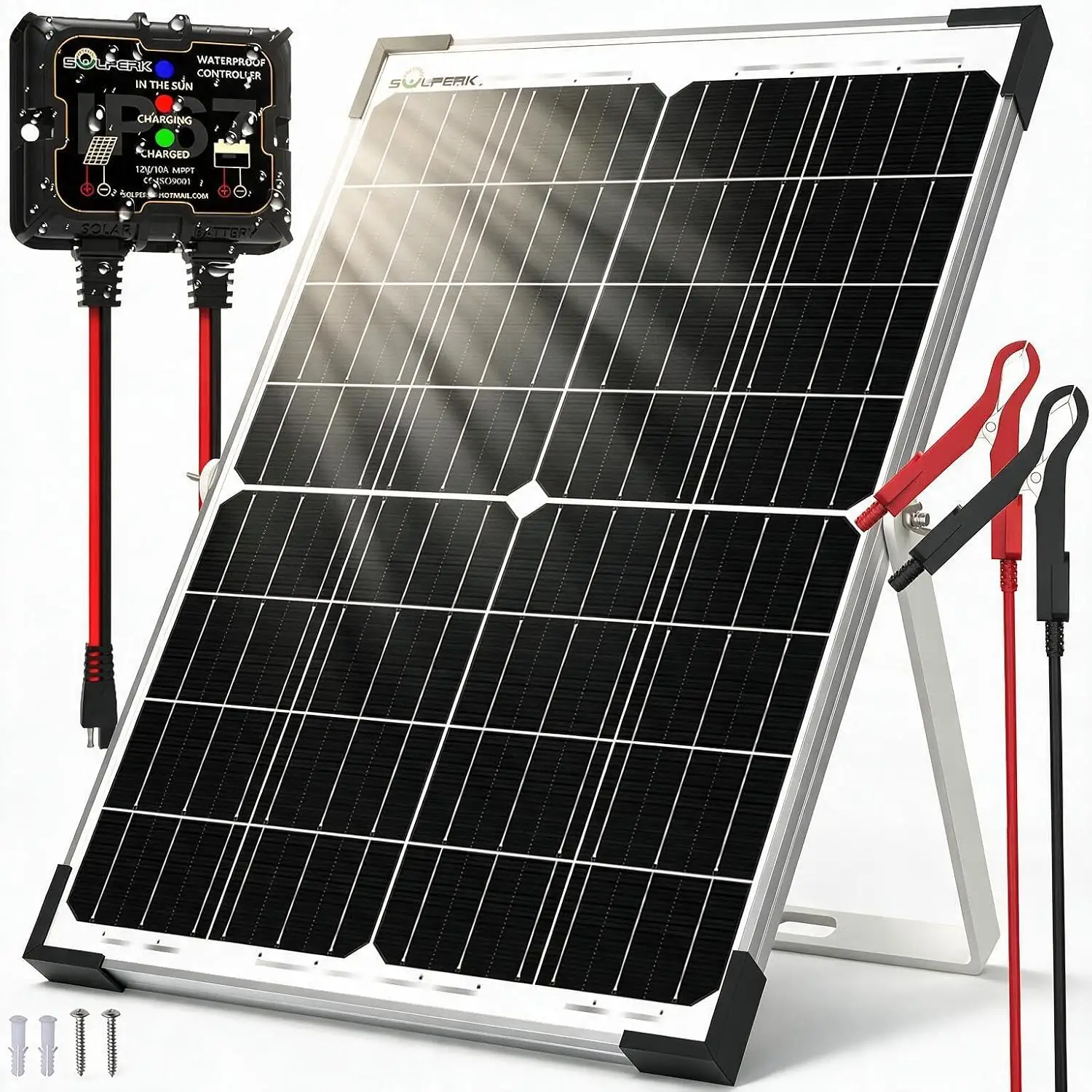30W12V Solar Battery Charger Battery… — Photo 1