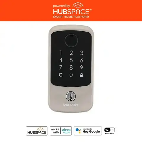 Hubspace Satin Nickel Square Biometric… — Photo 1