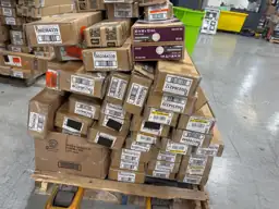 Pallet of assorted faux wood… — Photo 3