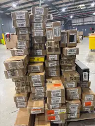 Pallet of assorted faux wood… — Photo 3
