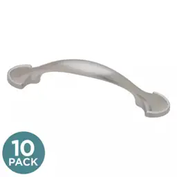 Half Round Spoon Foot 3 in. (76 mm) Traditional Satin Nickel Cabinet ...