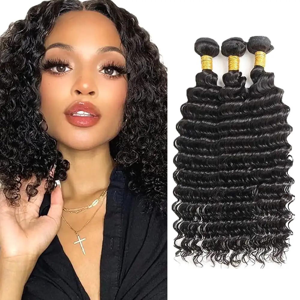 Human Hair Bundles Black Deep… — Photo 1