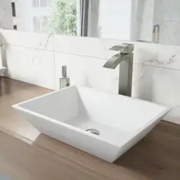 Vinca Modern White Matte Stone… — Photo 1