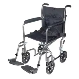 Lightweight Steel Transport Wheelchair with… — Photo 1