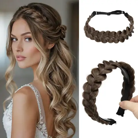 CJL HAIR 2Pcs Braided Headbands… — Photo 1