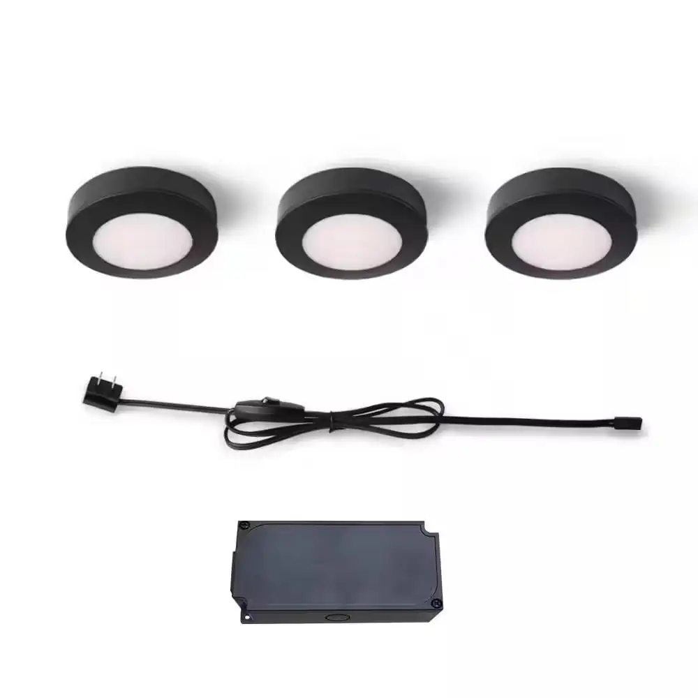 Plug-In 3-Light Black Dimmable Color-Changing… — Photo 1
