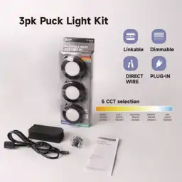 Plug-In 3-Light Black Dimmable Color-Changing… — Photo 2