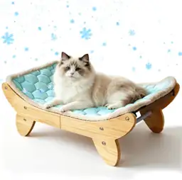 SZEE Elevated Cat Bed, Wooden… — Photo 1