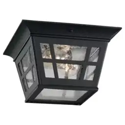 Herrington 2-Light Outdoor Black Flush… — Photo 1