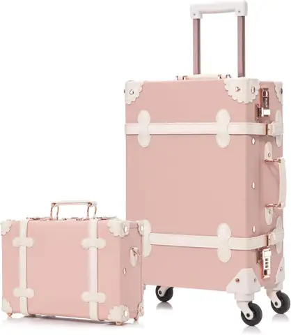 2-Piece Vintage PU Leather Luggage… — Photo 1