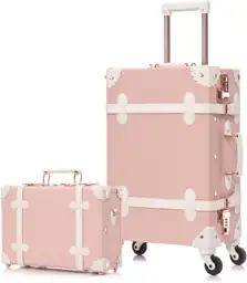 2-Piece Vintage PU Leather Luggage… — Photo 1