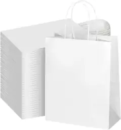 bagmad 100Pcs Pack 8x4.75x10 White… — Photo 1