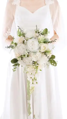 12 Inch Cascade Wedding Bouquets… — Photo 1
