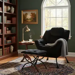 Welnow Lazy Chair with Ottoman,… — Photo 2