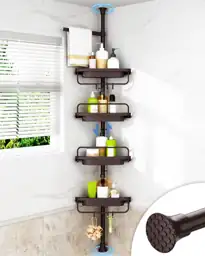 Corner Shower Caddy Tension Pole… — Photo 1