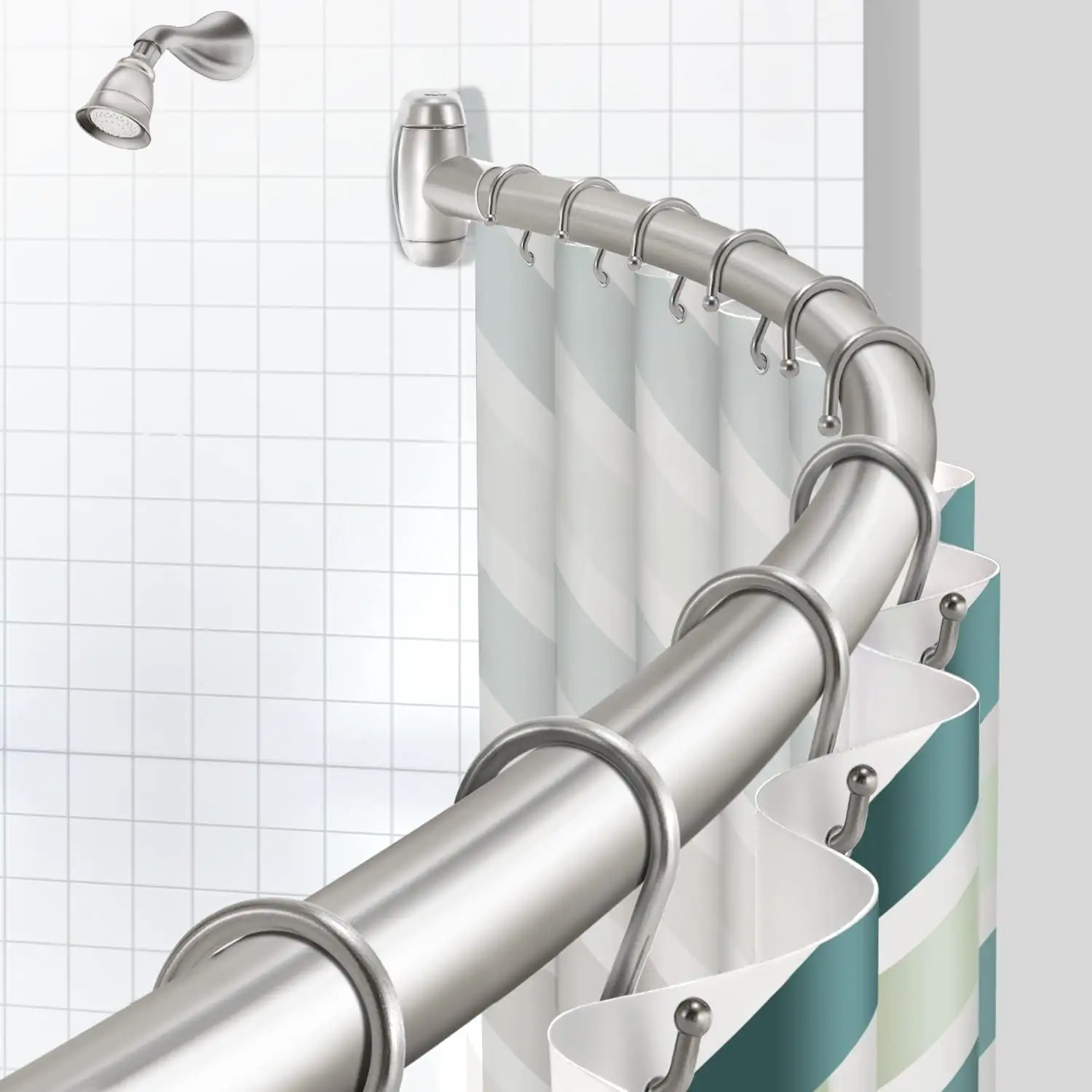 Curved Shower Curtain Rod, Adjustable… — Photo 1