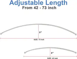 Curved Shower Curtain Rod, Adjustable… — Photo 2
