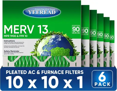 10x10x1 MERV 13 Filters, 6-Pack,… — Photo 1