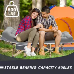 Folding Camping Cot with Mattress… — Photo 2
