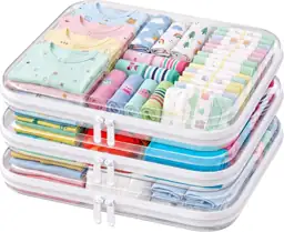 3PCS Clear Hard Shell Zipper… — Photo 1