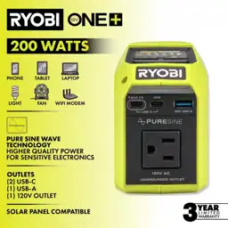 RYOBI ONE+ 18V 200-Watt Portable… — Photo 2