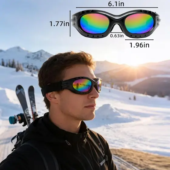 3-Pack Motorcycle Goggles: Riding Glasses,… — Photo 2