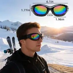 3-Pack Motorcycle Goggles: Riding Glasses,… — Photo 2