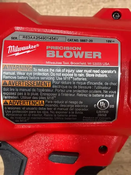 Milwaukee M18 Compact Blower — Photo 4