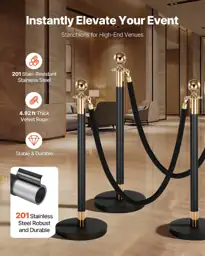 VEVOR Stanchion Post Set, 4… — Photo 2