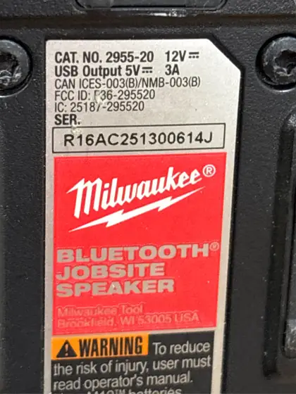 Milwaukee M12 Wireless Bluetooth Speaker — Photo 5