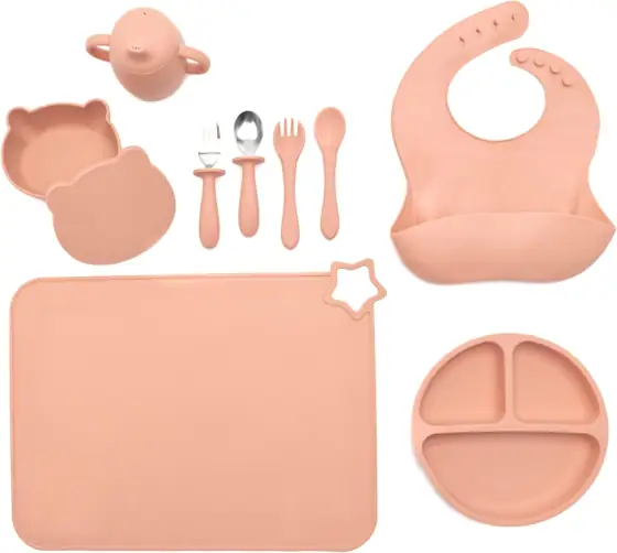 Food-grade Silicone Baby Feeding Set… — Photo 1