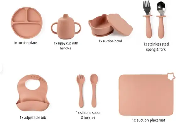 Food-grade Silicone Baby Feeding Set… — Photo 2