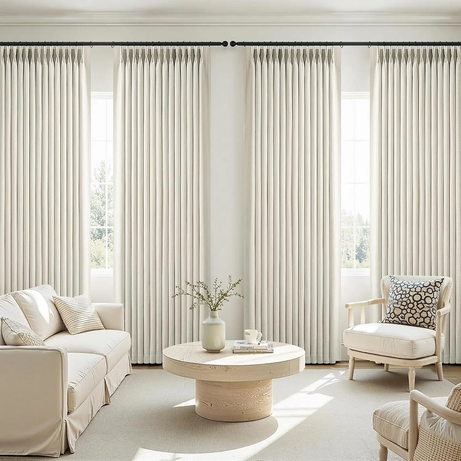 Topfinel 108-Inch Pinch-Pleated Blackout Curtains… — Photo 1
