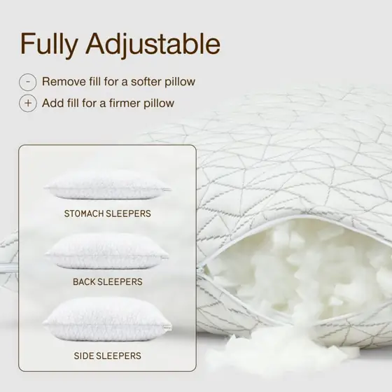 Coop Home Goods Adjustable Pillow,… — Photo 2