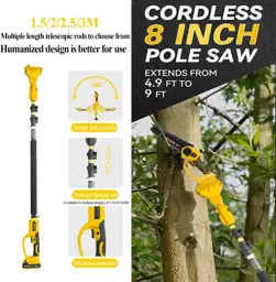 2-in-1 Cordless Pole Saw &… — Photo 2