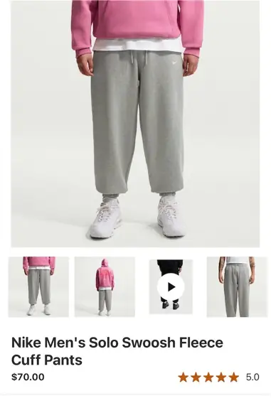 Nike men cuffed sweat pants — Photo 1