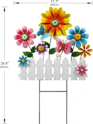 Colorful Flower Garden Stake with… — Photo 2