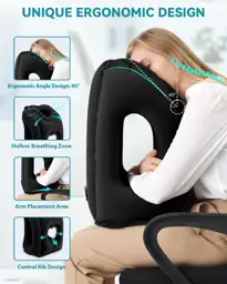 Travel Pillow, Inflatable Airplane Pillow… — Photo 2