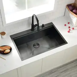 33-In Black Drop-In Kitchen Sink,… — Photo 2