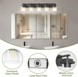 Black 5-Light Bathroom Vanity Lighting… — Photo 2