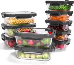 10-Pack Glass Storage Containers with… — Photo 1