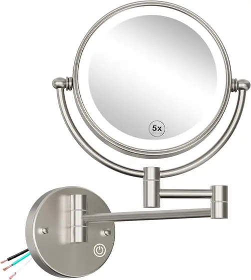 Hardwired Wall Mount Magnifying Mirror… — Photo 1