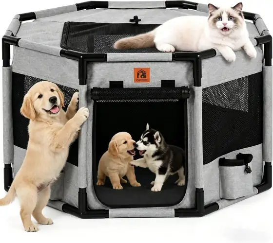 Enclosed Pet Playpen - Portable… — Photo 1