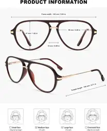 AMOMOMA Aviator Reading Glasses for… — Photo 2