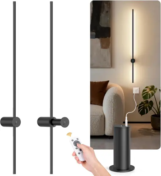 NIORSUN Battery-Operated Wall Sconces Set… — Photo 1